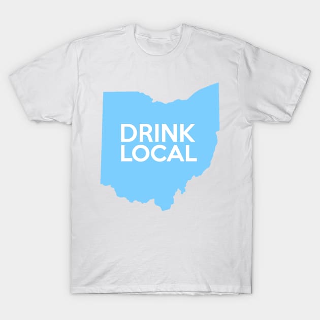 Ohio Drink Local OH Blue T-Shirt by mindofstate